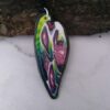 Red Flowers Heart Pendant
