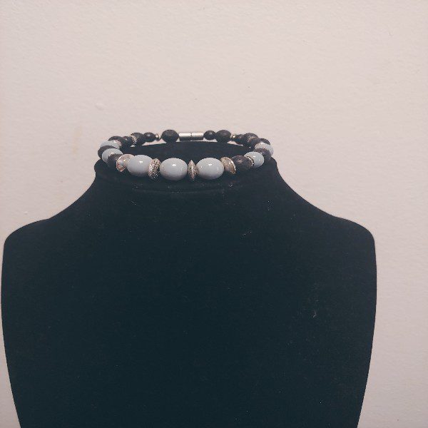 Unisex Natural Lava Stone Bracelet - Image 5
