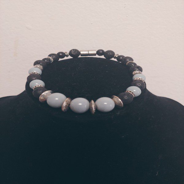 Unisex Natural Lava Stone Bracelet - Image 4