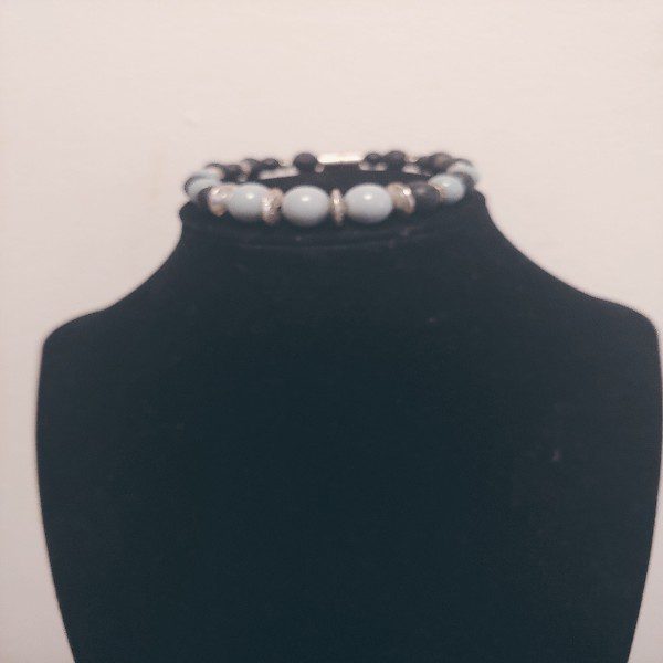 Unisex Natural Lava Stone Bracelet - Image 2