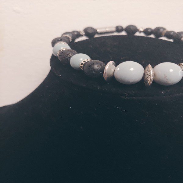 Unisex Natural Lava Stone Bracelet - Image 3