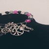 Transparent Beaded Charm Bangle Bracelet