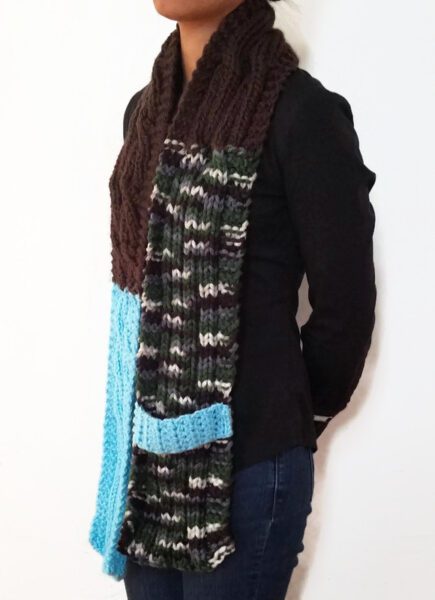 Cable Knit Scarf With Strap Vone Kevitz