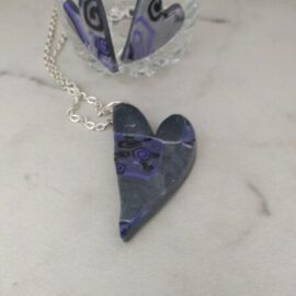 Purple Mica Heart set