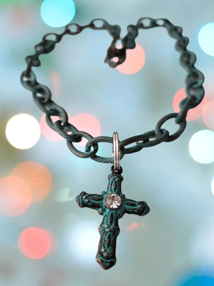 A Beautiful OOAK Cross Necklace~Handmade by Lusmysticjewels