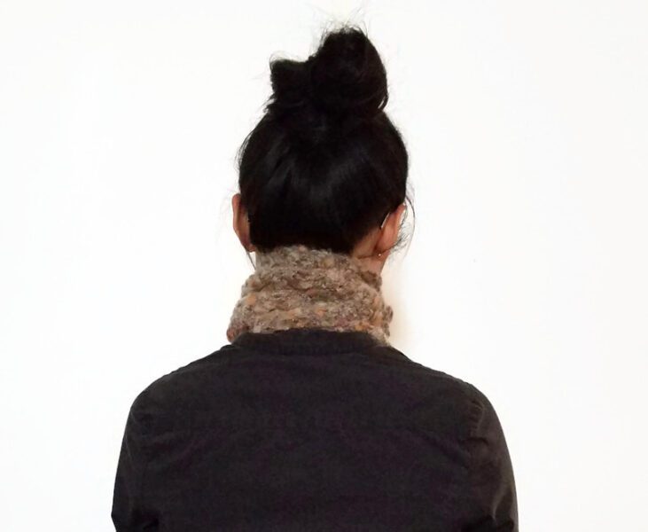 Brown Mohair ESTHER Scarf Vone Kevitz
