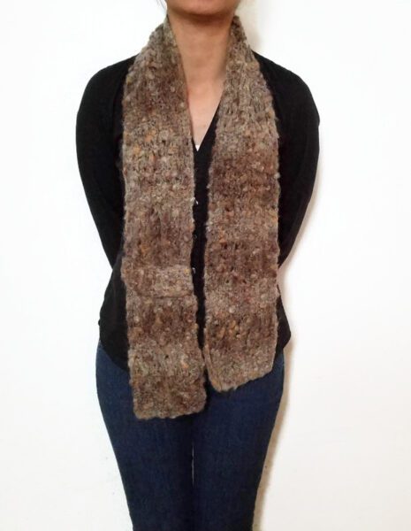 Brown Mohair ESTHER Scarf Vone Kevitz