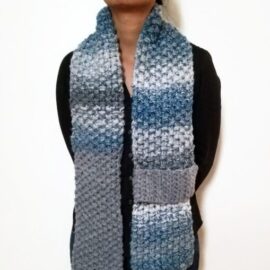 Blue/Grey KETURAH Scarf Vone Kevitz