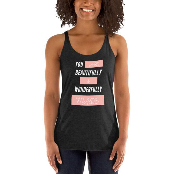 You Are Beautifully And Wonderfully Made Women's Racerback Tank - Image 3