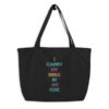 I Carry My Bible Large Organic Tote Bag