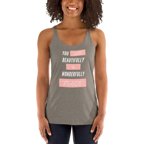 You Are Beautifully And Wonderfully Made Women's Racerback Tank - Image 2