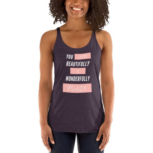 You Are Beautifully And Wonderfully Made Women's Racerback Tank - Image 5