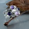 Amethyst ring, Silver ring, Silver stacking, gemstone ring, purple Silver ring, Israeli jewelry, Mother's day gift