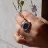 Unique silver ring, sterling silver ring, large silver ring, Silver druzy ring, rainbow silver ring, statement ring, sparkle ring, gift idea