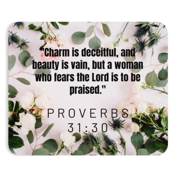 Proverbs 31:30 Mouse Pad - Image 2