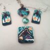 Teal House Necklace set