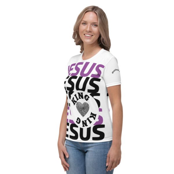 Jesus King Of My Heart Women's All Over Print T-shirt - Image 5