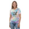 I Walk With Jesus Women's Tie Dye T-shirt
