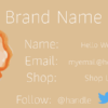 Orange Floral Brand Business Card