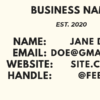 Retro Tape Brand Business Card