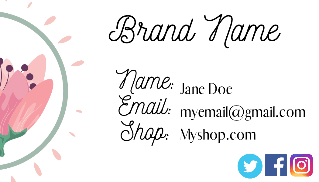 Floral Circle Brand Business Card