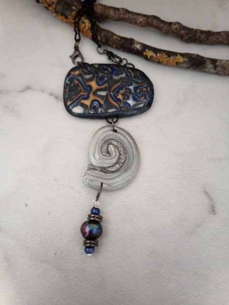 Mekume Gane Swirl Pendant