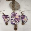 Purple Zebra Necklace set
