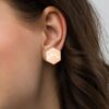 Hope Hexagon Stud Earrings