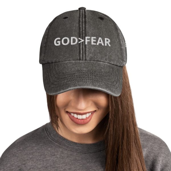 GOD IS GREATER THAN FEAR Vintage Hat