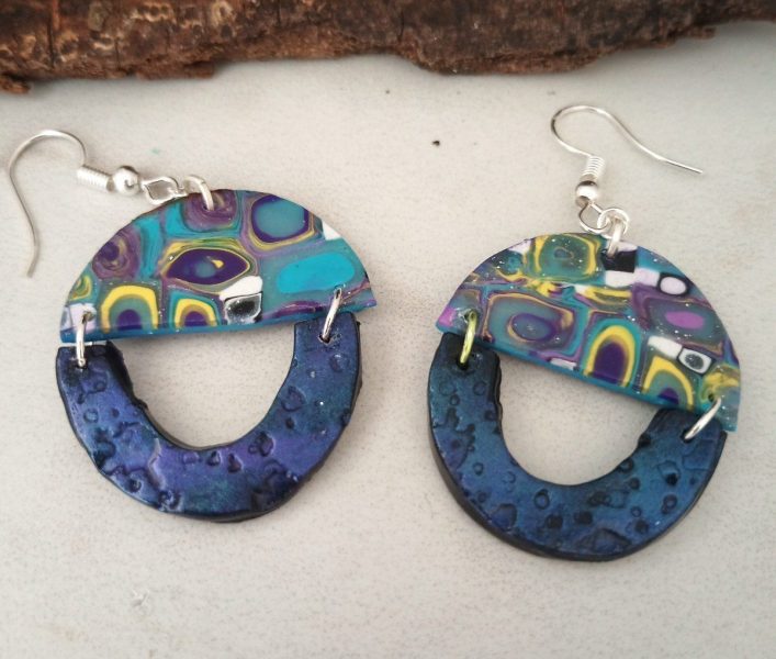 Half Round Retro Earrings
