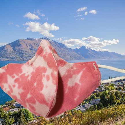 Pink Tie Dyed Face~Mask,Washable and Reusable Face~Mask,Handmade by Lusmysti - Image 4