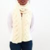 Vone Kevitz Antique White Cable Scarf