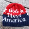 God Bless America Beanie FINISHED Hat
