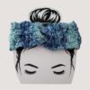 Basketweave Headband Earwarmer Blues