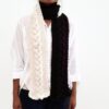 Vone Kevitz Off White/Espresso Cable Scarf
