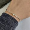 Silver bangle bracelets for women, Gemstone bangle, stacking bracelet