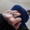 Large silver ring, Statement ring, modern ring, Stackable ring, woman gift ring