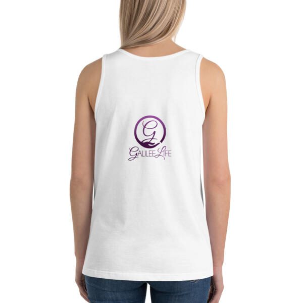 Powered by Jesus Christ Unisex Tank Top - Image 10