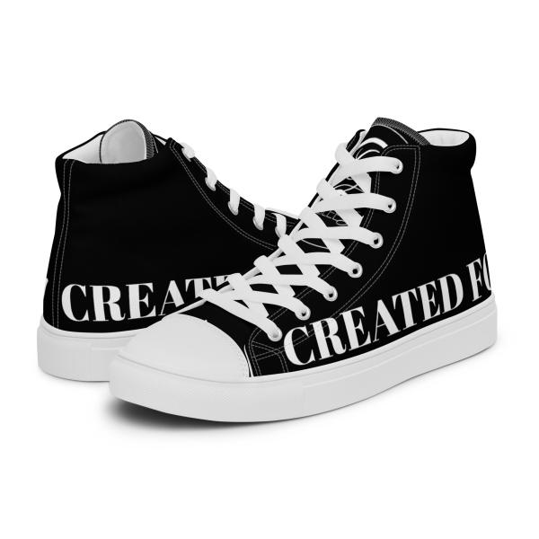Created For His Glory Men’s Black High Top Canvas Shoes - Image 4