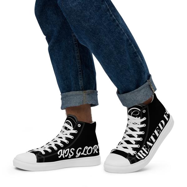 Created For His Glory Men’s Black High Top Canvas Shoes - Image 9