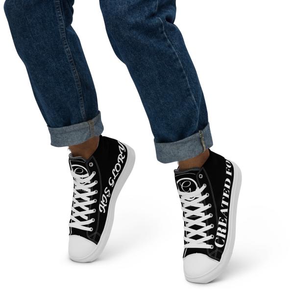 Created For His Glory Men’s Black High Top Canvas Shoes - Image 12