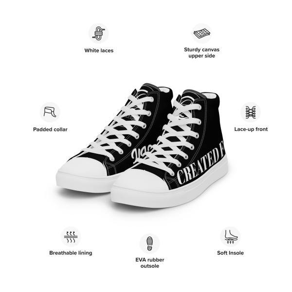 Created For His Glory Men’s Black High Top Canvas Shoes - Image 11