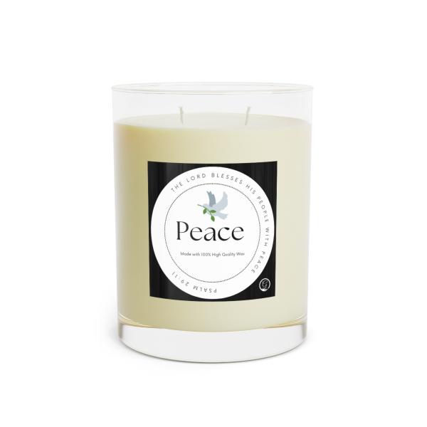 Peace Scented Candle - Full Glass, 11oz - Image 8