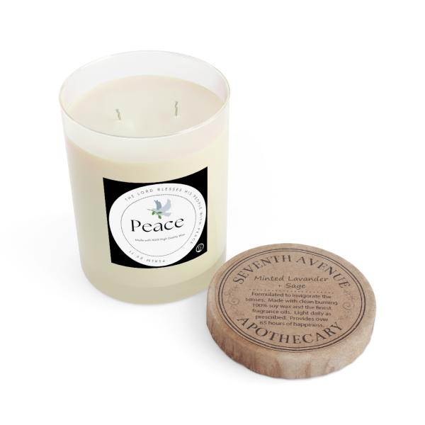 Peace Scented Candle - Full Glass, 11oz - Image 5