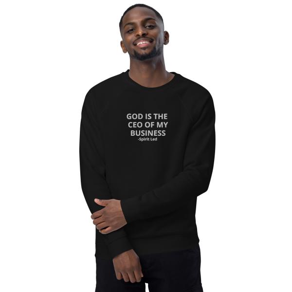 God Is The CEO Of My Business Unisex Organic Sweatshirt - Image 9
