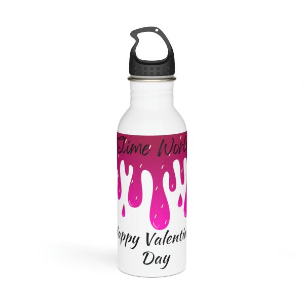 Valentine’s Day Slime World Stainless Steel Water Bottle - Image 2