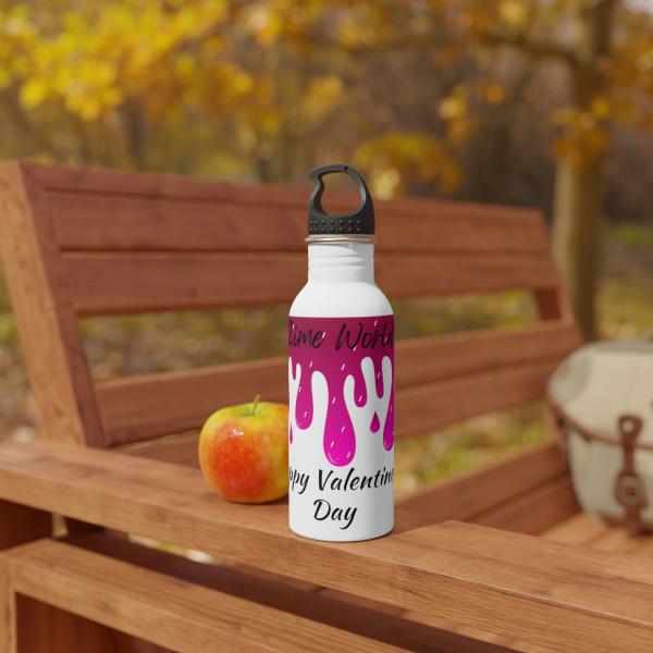 Valentine’s Day Slime World Stainless Steel Water Bottle - Image 7