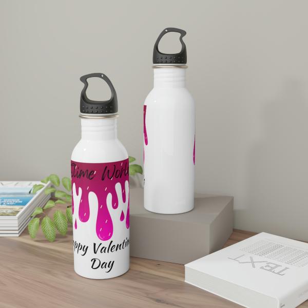 Valentine’s Day Slime World Stainless Steel Water Bottle - Image 8