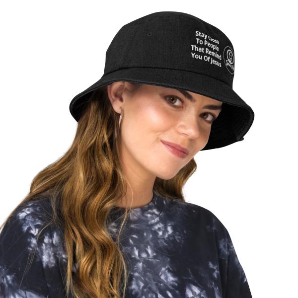 Stay Close Unisex Denim Bucket Hat