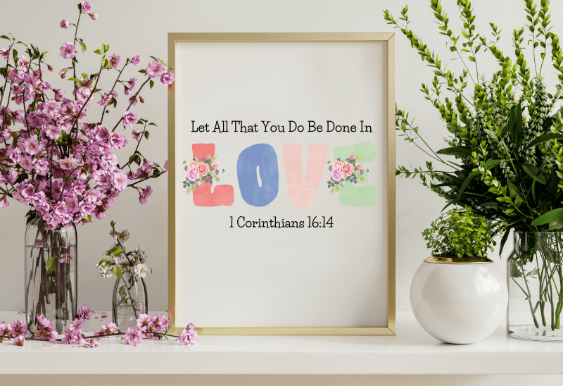 Let All That You Do Be Done In Love Bible Verse Wall Art - Image 2